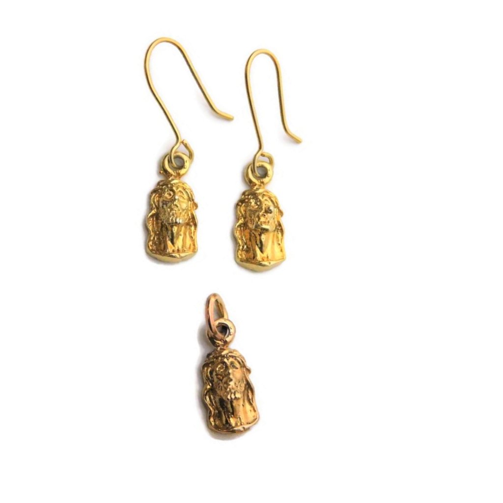 Christ 3pc Set 14k Yellow Gold